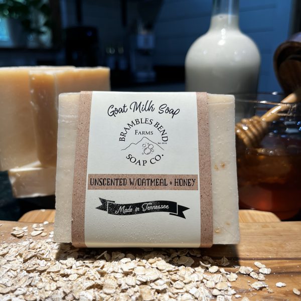 Unscented Goat Milk Soap with Oats & Honey