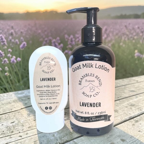 Lavender Goat Milk Lotion – 2 oz and 8 oz bottles