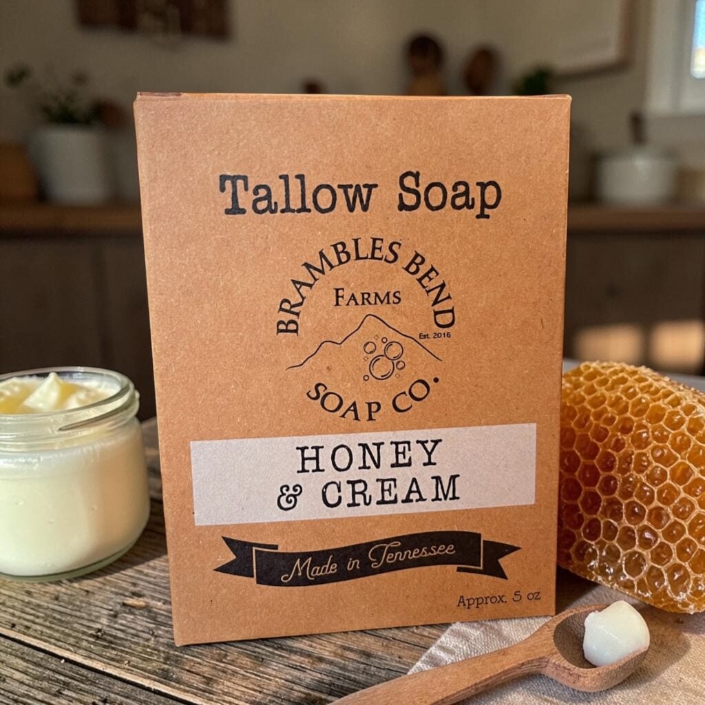 Honey and Cream Tallow Soap with goat milk oats and honey