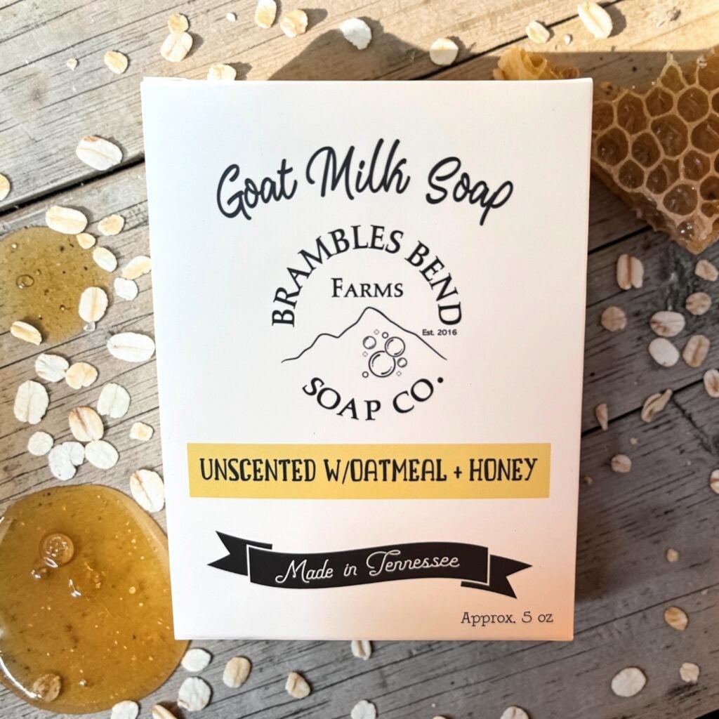 Unscented Goat Milk Soap with Oats & Honey 5 oz bar